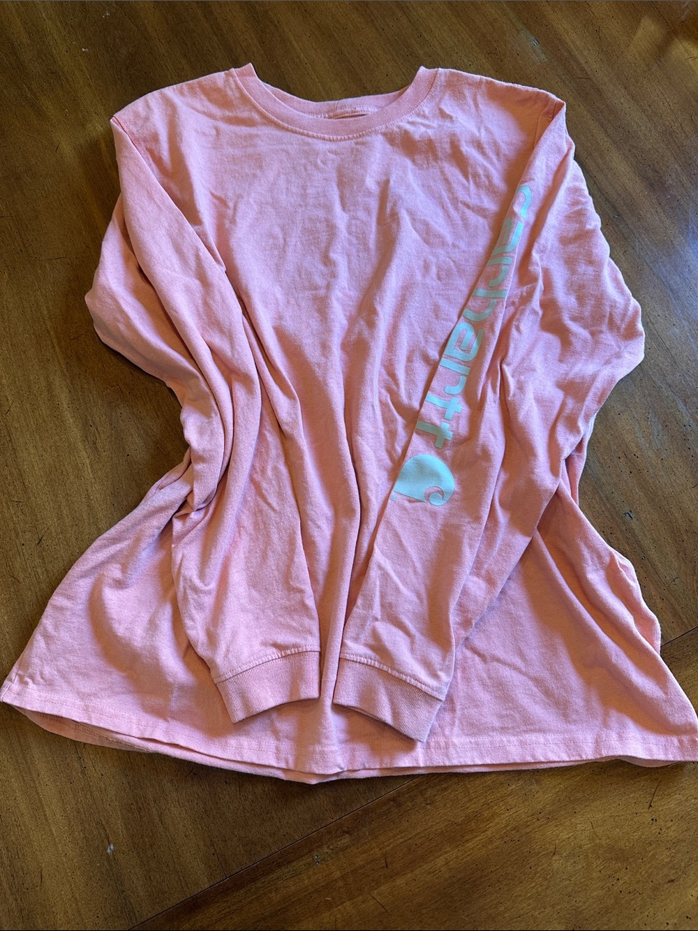 Carhartt Pink Loose Fit Graphic Tee Long Sleeve